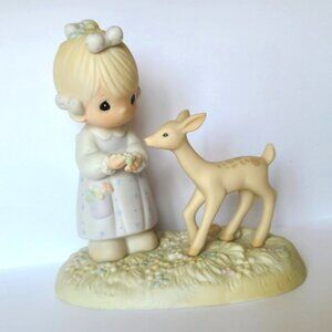 Vintage Precious Moments To My Deer Friend Collectible Porcelain Figurine